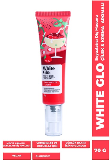 Glutensiz Vegan Diş Macunu Çilek Ve Krema Aromalı 70 G