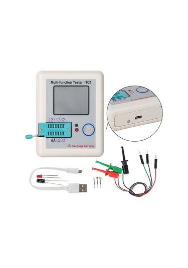 Yaozixa Lcr-tc1 Transistör Test Cihazı - Radyo Bileşenleri Tanı + Otomatik Tespit + Renkli Tft Ekranlı - Direnç, Kapasitans, Endüktans Ölçümü