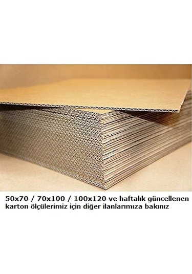 50X70Cm 3Mm Oluklu Mukavva Karton - Hobi Kartonu - Maket Kartonu 50X70Cm 3Mm 24'Lü Paket