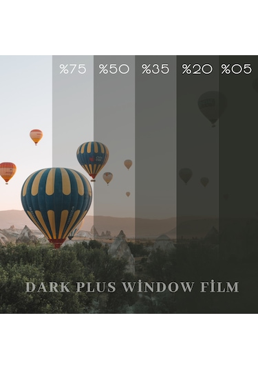 Dark Plus% 05 SİYAH Koyu Ton Cam Filmi (50cm x 3m) : : Otomotiv