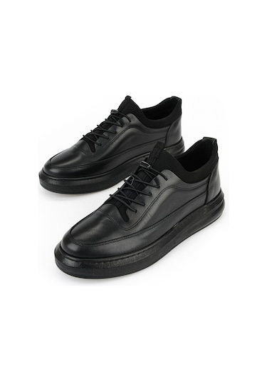 Ziya Erkek Hakiki Deri Sneaker 161423z88 Siyah 161423z88 000 40