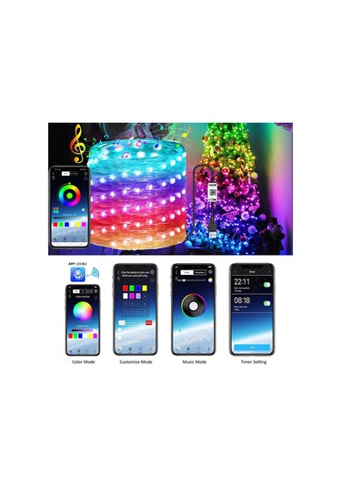 Dize Işıklar Usb İle Güçlendirilmiş Değişen Pırıltı Çok Renkli