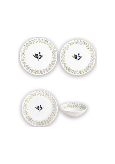 The Mia Olivos 6 Kişilik Yemek Takımı 24 Parça Set 2 Çok Renkli