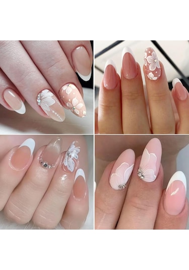 3d Kabartmalı Beyaz Çiçek Tırnak Sanatı Çıkartmaları Kendinden Yapışkanlı 5d Tırnak Aksesuarları Tırnak Sanatı Tasarım Dekorasyon Aksesuarları 1 Sayfa