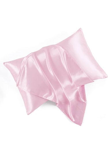 Pembe Renkli % 100 İpek Yastık Kılıfı