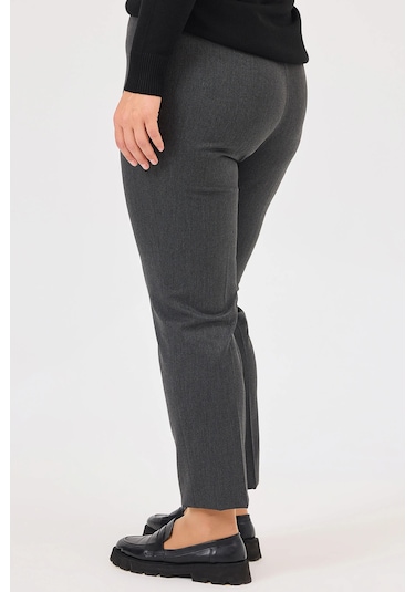 Galaxi Kadın Büyük Beden Bilek Boy Pantolon 4026 Antrasit Antrasit