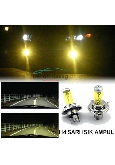 H4 Jdm Süper Sarı Işık Far Ampul 12V 100W