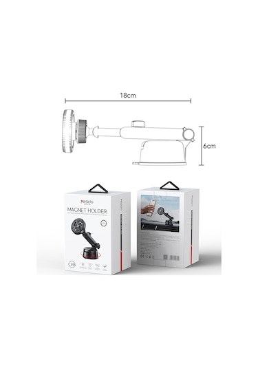 Yesıdo C266 Manyetik Araç Kontrol Paneli Telefon Tutucu Vantuz Dağı Cep Telefonu Standı