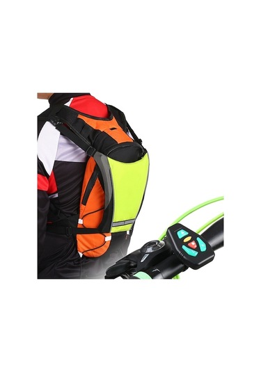 Didadodo Led Dönüş Sinyali Bisiklet Çantası, Usb Şarj Edilebilir, Yansıtıcı Sırt Çantası, Bağlantı Klipsi, Uzaktan Kumandalı Altın