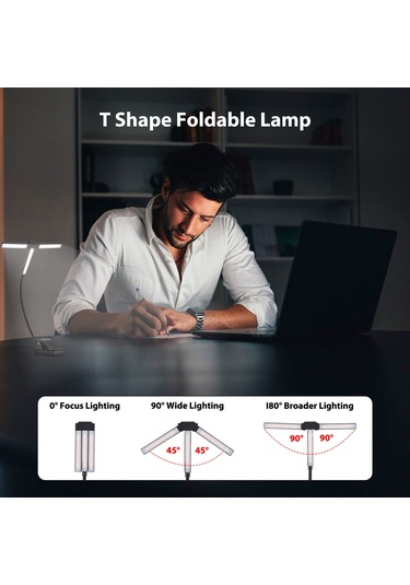 Ruicoo Usb Şarjlı 4 Renk Tonlamalı 51 Led'li Göz Koruyucu Müzik Notası Klips Lambası - Taşınabilir Mini Kitap Klips Lambası