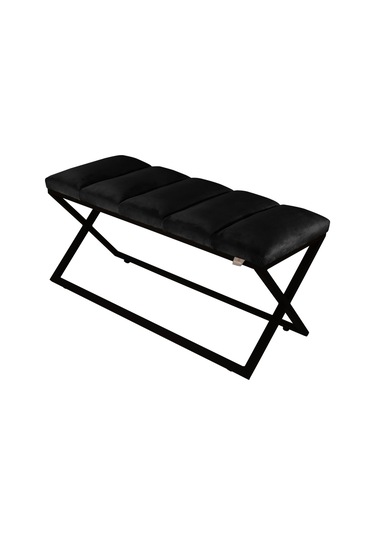 Varcera Black- Antrasit Dilimli Model Puf & Bench & Koltuk & Oturma Bankı & Yatak Odası Önü