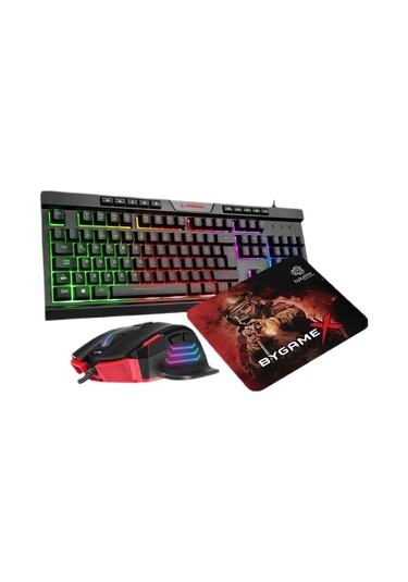 Rampage Bygamex K2 Süper 3lü Oyuncu Mouse Pad + Mouse + Klavye Set