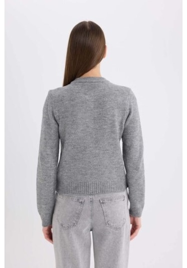 DeFacto Regular Fit Bisiklet Yaka Basic Düz Düğmeli Soft Touch Yumuşak Triko Hırka E3654AX25SPGR452 Gri DeFacto Regular Fit Bisiklet Yaka Basic Düz Düğmeli Soft Touch Yumuşak Triko Hırka E3654AX25SPGR452 Gri