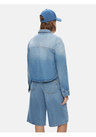 Ltb Peta Crop Jean Gömlek 010096123414066 55800 Orta Mavi