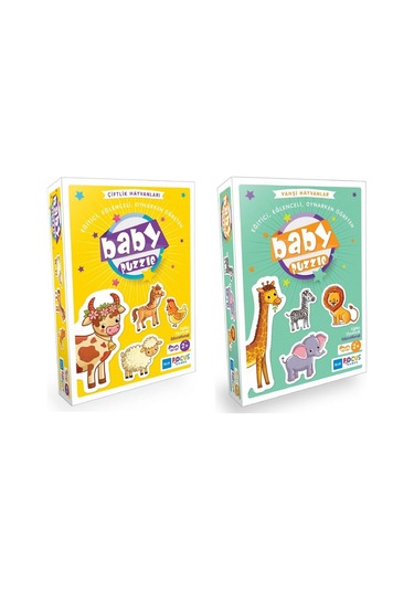 Bluefocus Baby Puzzle Vahşi Ve Çiftlik Hayvanları Puzzle Seti