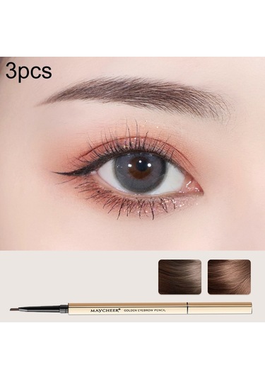 Sones 3 Adet Maycheer 3117 Küçük Altın Külçe Çift Kaş Kalemi İnce Başlık Su Geçirmez Akmayan Kaş Kalemi 5 Yosun Yeşili