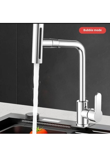 Boheme Fleko 4 Fonksiyonlu Krom Renk Spiralli Evye Bataryası Krom