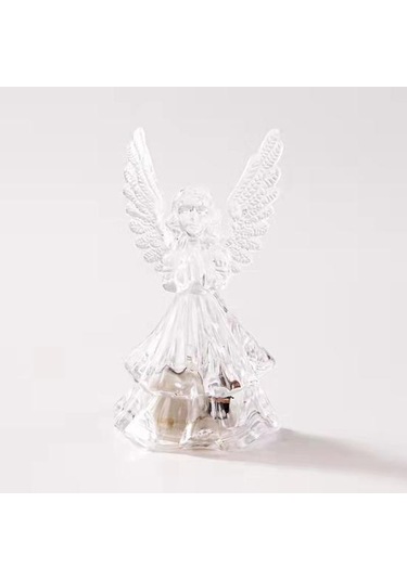 Jms Led Işık Şeffaf Enerji Tasarrufu Sağlayan Dekoratif Akrilik 3d Melek Gece Lambası Çok Renkli