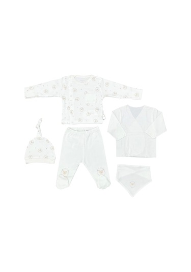 Andywawa Tinny Ships 5'li Bebek Hastane Çıkış Seti Ac25560 Ekru Ekru