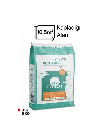 Ventrawall - Mavi Dekoratif Pamuk Duvar Boyası - Wb16 - 5 Kg