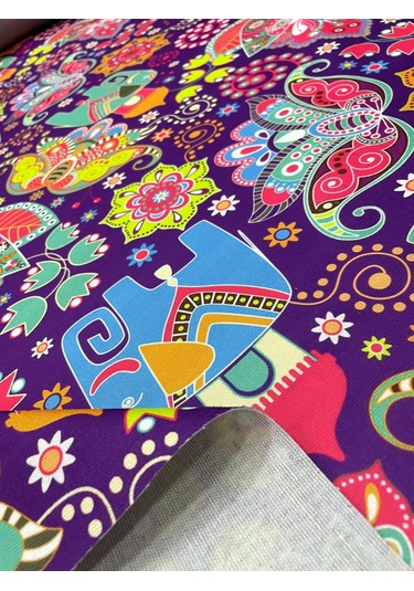 ndian Fil Desenli Kumaş Kırlentlik Döşemelik Kumaş Dijital Baskı