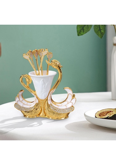 Homyl Kuğu Tabanı Tutucu Tatlı Kaşığı Organizatör Kahve