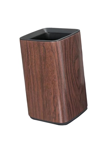 Suntek Çöp Kutusu Kutusu, Paslanmaz Kovası, Hafif Modern Kırmızı Ahşap Rengi Kırmızı