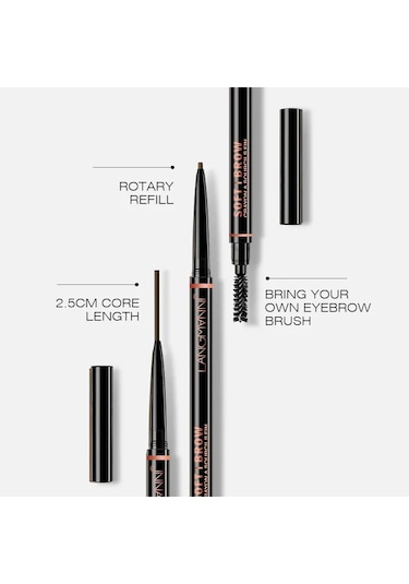 Langmanni Çift Başlı Dönebilen Kaş Kalemi, 1,5 Mm Çaplı İnce Dolum Suya 18638-03 Dark Topaz