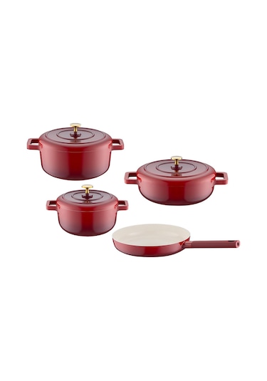 Emsan Red Royal 7 Parça Tencere Seti Kırmızı