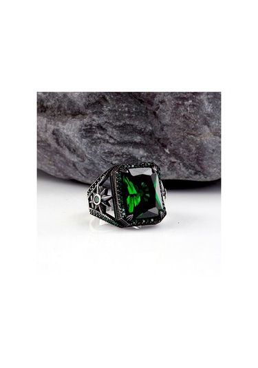 Zirkon Taşlı Yıldız Model Erkek Gümüş Yüzük