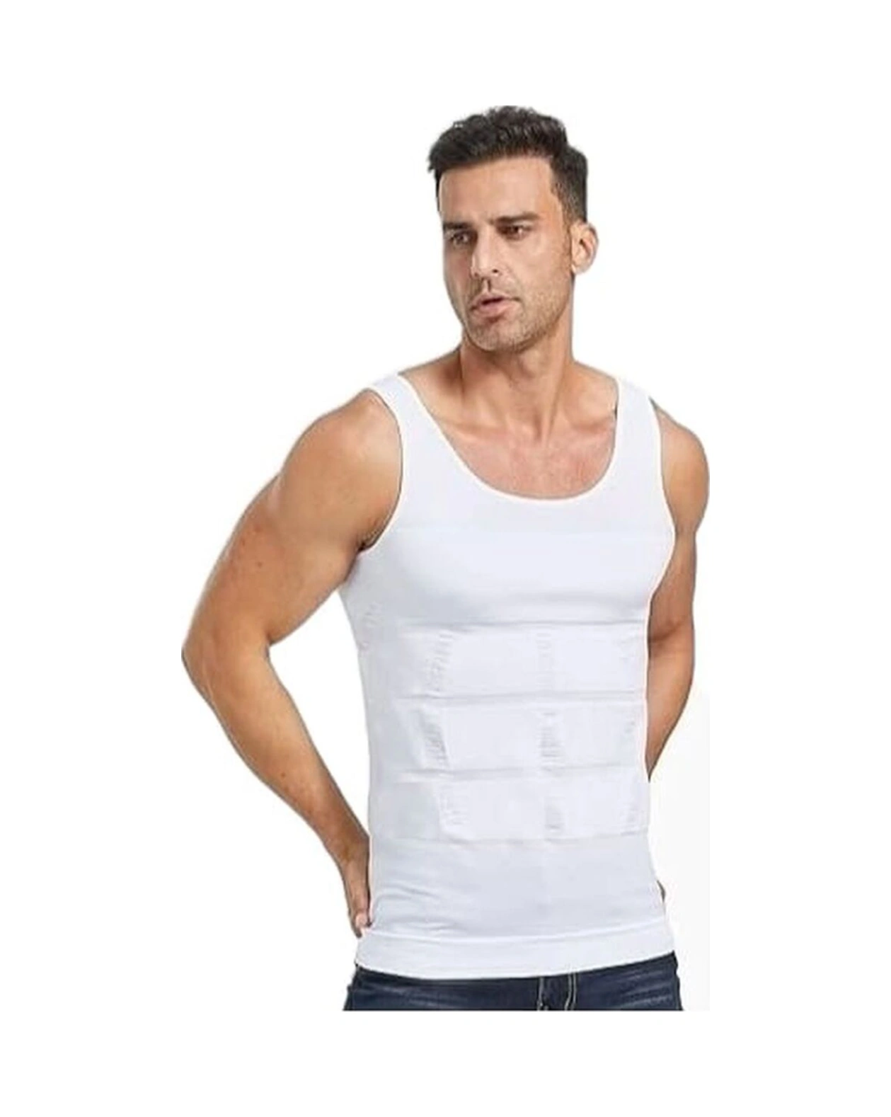 Tezzgelsin Erkek Vücut Şekillendirici Göğüs Ve Göbek Toparlayıcı Sıkılaştırıcı Nefes Alan Atlet Korse 2'li Set Siyah - Beyaz