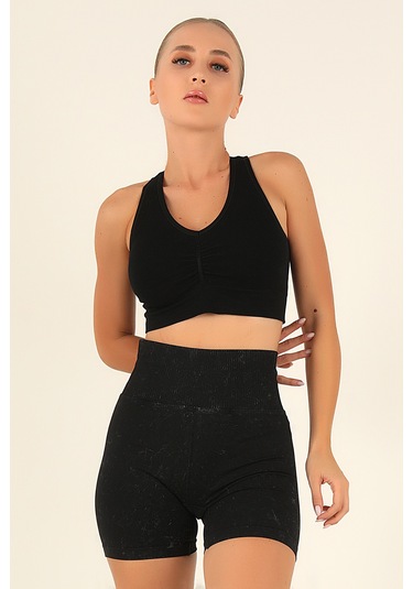 Doremi Çift Kat Kaplı Kalın Askılı Bralet Siyah-s-m siyah