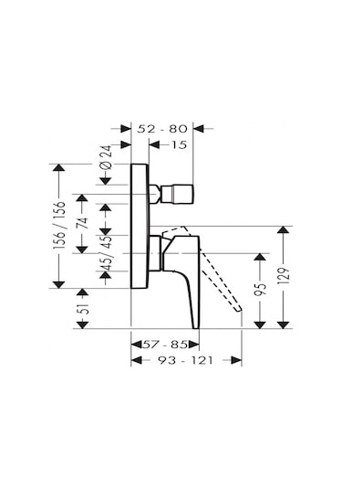 Hansgrohe Metropol Tek Kollu Banyo Bataryası Mat Bronz 32545140