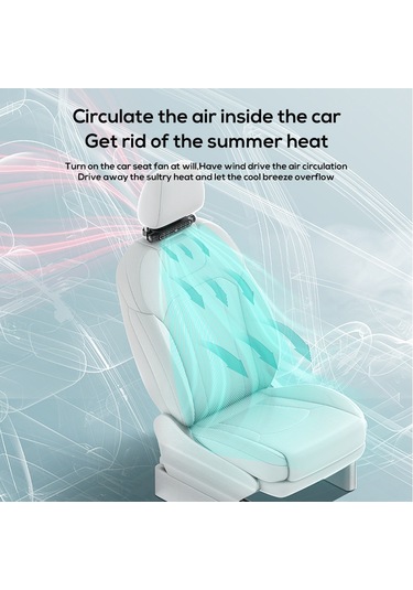 Hallow 3 Rüzgar Hızı İle Usb-Powered Araba Koltuğu Soğutma Vantilatörü Siyah