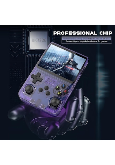 Konsol Plus R36S 3.5" IPS Ekran 15 000 Oyun 64 GB Retro El Oyun Konsolu - Beyaz