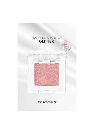 Missha Kalıcı Topaklanma Yapmayan Simli Tekli Far Modern Shadow Glitter 303 Rose Space