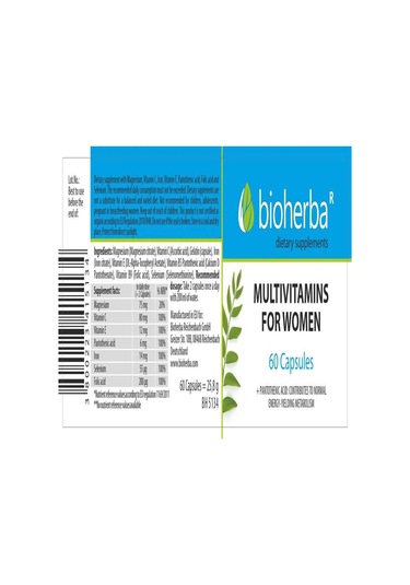 Bioherba Multivitamin Kadın İçin Takviye Edici Gıda 60 Kapsül