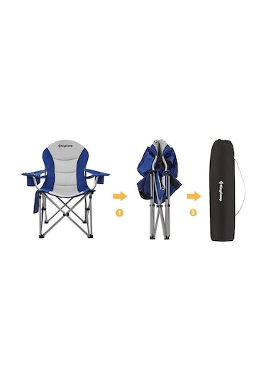 King Camp Deluxe Sandalye Mavi/Gri Gri - Mavi
