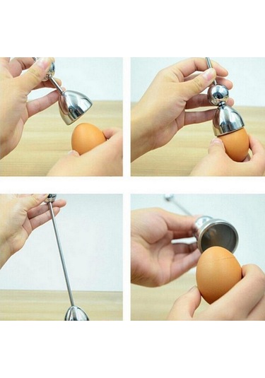 Paslanmaz Çelik Yumurta Soyacağı, Yumurta Klipsi, Yarı Haşlanmış Yumurtalar Ve Yumurtalar İçin Yumurta Açacağı