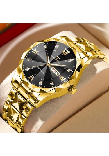 Altın Va Va Voom Lüks Erkek Kuvars Saatler Adam 30 M Su Geçirmez Aydınlık Tarih Hafta Paslanma Erkek İzle Erkek Kol Saati 58032285