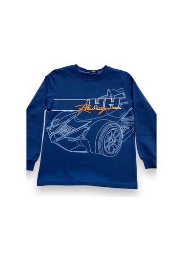 Erkek Çocuk Racing Sweatshirt-14666 Lacivert