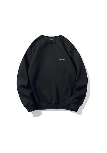 Brz Collection Unisex Oversize Zen Garden Sweatshirt-siyah Siyah