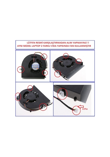 MSI Uyumlu Gt62Vr 6Rd Gt62Vr 7Re Gt62Vr 7Re Fan, Işlemci Fanı