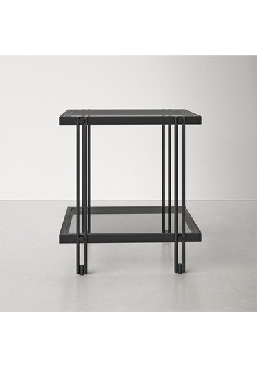 Dolores Siyah Metal Yan Sehpa