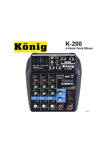 König K-400 USB 4 Kanal Dec Mikser