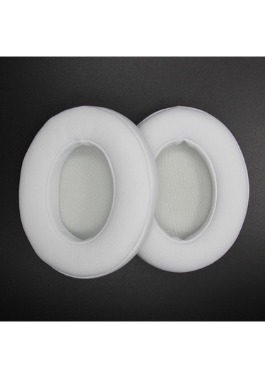 Konesam Beats Studio 2/3 İçin Protein Deri Hafıza Köpük Yerine Konulabilir Kulaklık Örtüsü Beyaz Beyaz