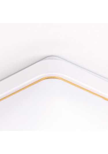 Geeroyoo 24w Beyaz Işık Led Tavan Lambası, Kare, Akrilik, Gümüş Çizgili, 220v, 5-8 M² Aydınlatma, Modern Basit, Mutfak/balkon/oda Gümüş