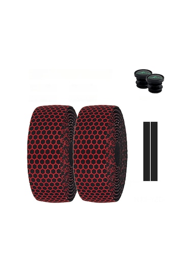 Yuntech01 Yol Bisikleti Yönlendirici Kayışı - Bal Çekirdeği Desenli, Kayma Önleyici, Ter Emici Silikon+eva Antrenman Aksesuarı Pembe Pembe