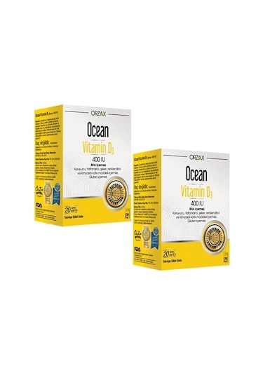 Ocean Vitamin D3 400 IU Sprey 20ML 2 Adet