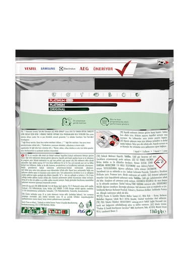 Fairy Platinum Plus Limon Kokulu Bulaşık Makinesi Deterjanı 75 Tablet